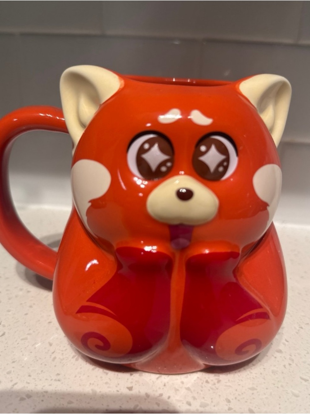 Disney Orange Red Panda large Ceramic Mug